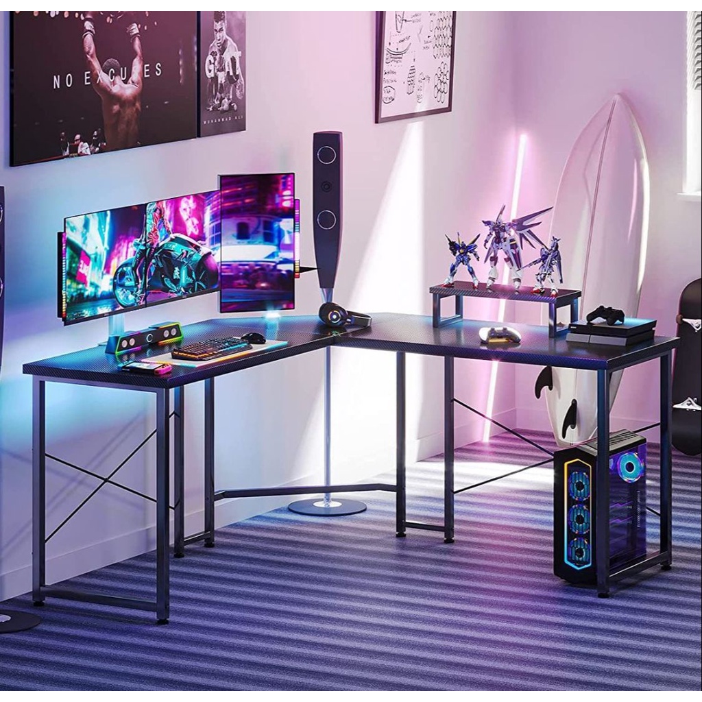 Carbon Fiber LShaped Esports Desk, Office Desk, Corner Table, Study