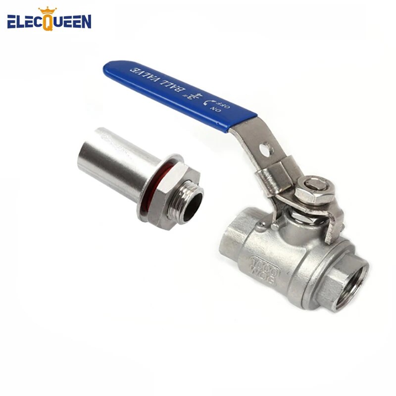Stainless Steel Weldless Kettle Ball Valve kit , Beer brewing 1/2"BSP with Weldless Bulkhead