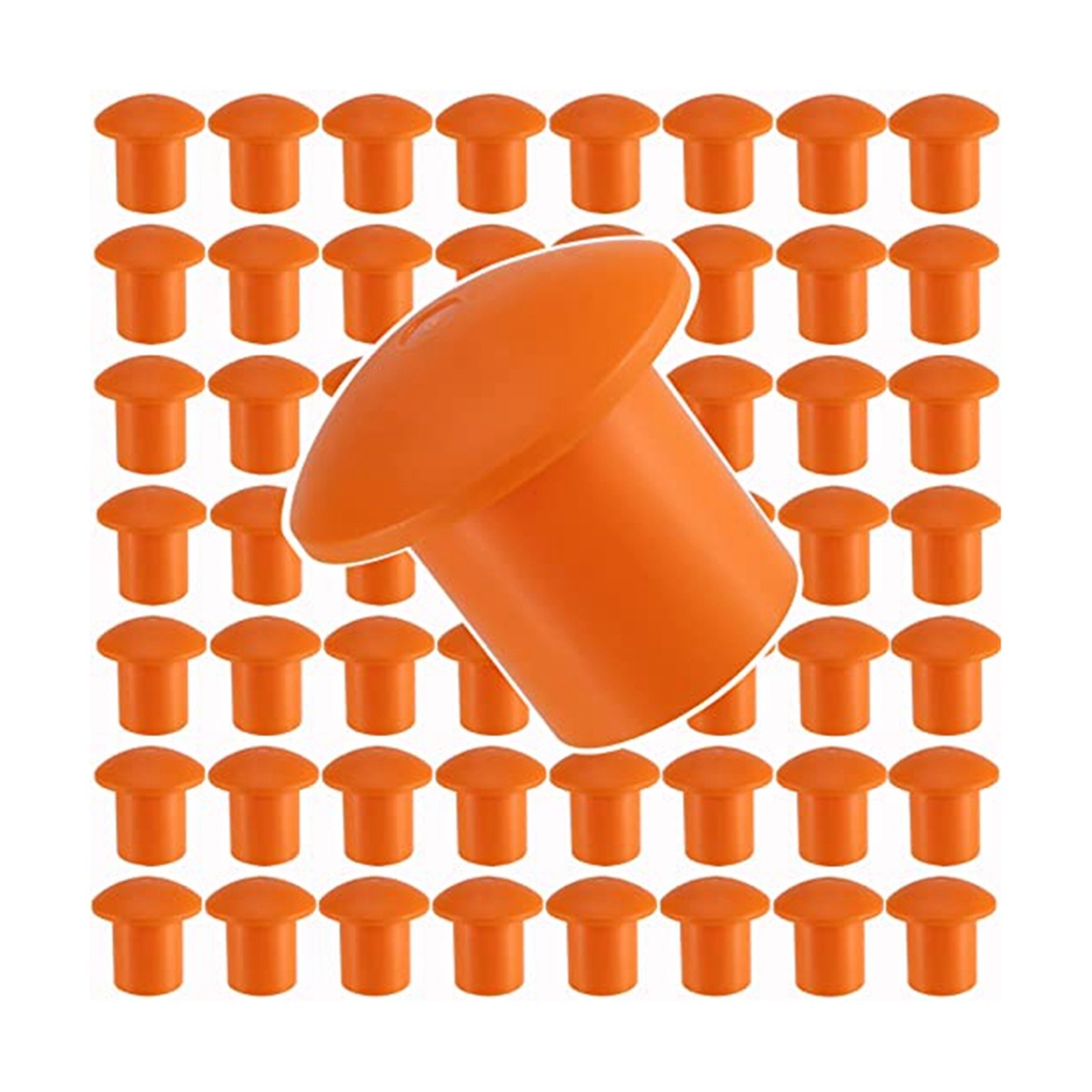 80 Pcs Rebar Caps, Mushroom Rebar Safety Cover, Orange Rebar Covers