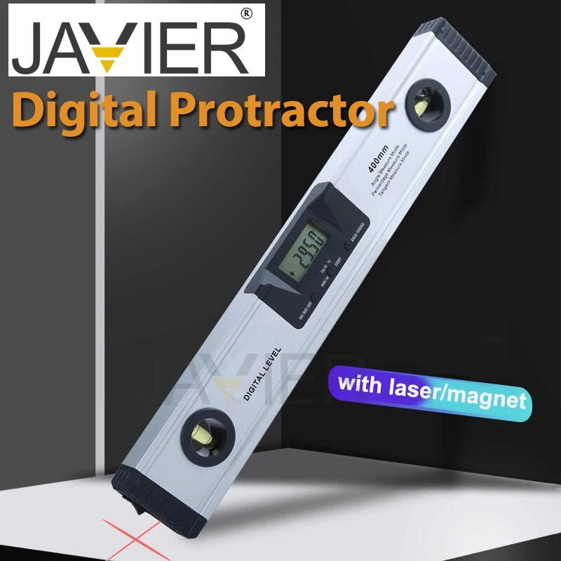 24a 400mm Magnetic Digital Protractor Angle Finder Inclinometer Electronic Level 360 Degree Al 5246