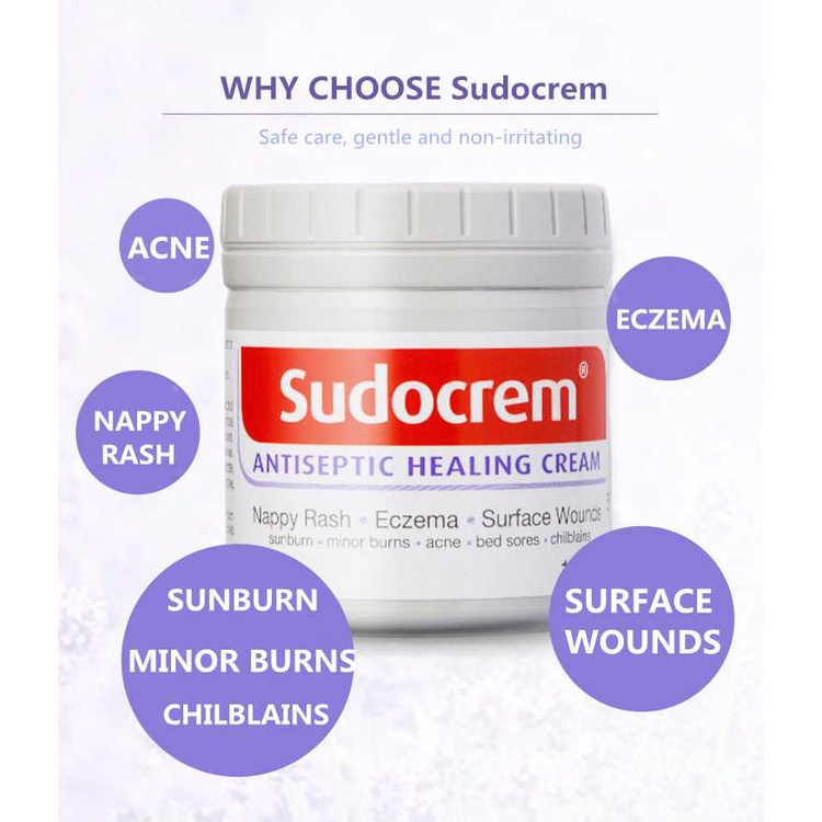 Sudocrem Antiseptic Healing Cream Nappy Rash Cream Eczema Surface