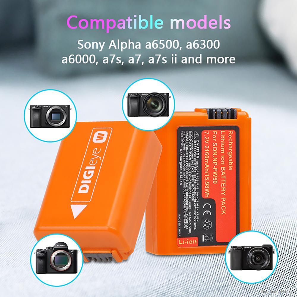 2160mAh NPFW50 NPFW50 Liion Battery for Sony ZVE10 A7 A7R A7RII A7II