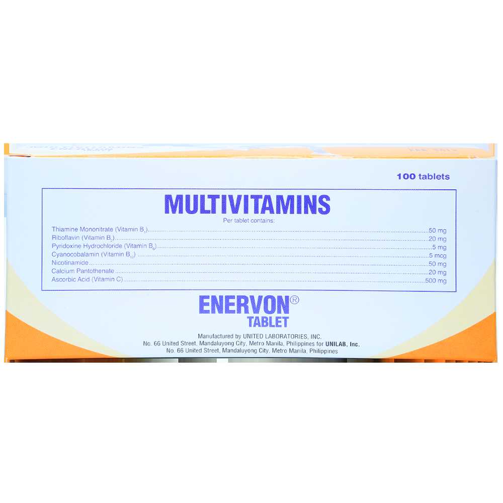 ENERVON Multivitamins 1 Tablet (sold per piece) Shopee Philippines