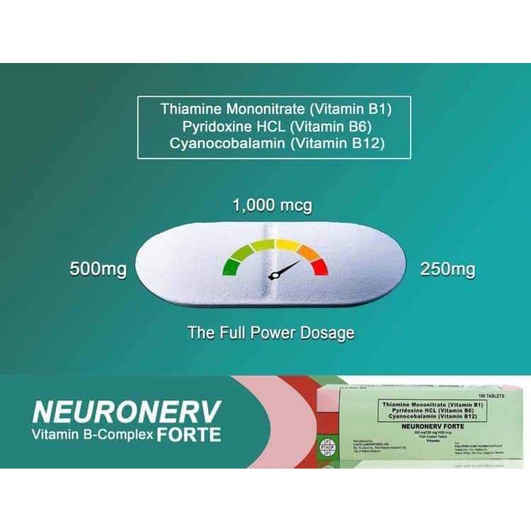 Neuronerv Forte Higher Dose Vitamin 100's/box Shopee