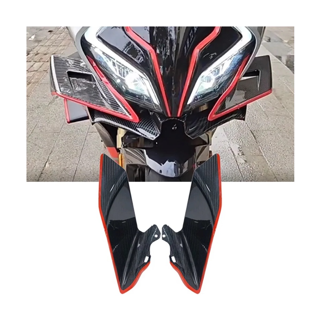 Motorcycle Front Side Downforce Naked Spoilers Fixed Winglet Fairing Wings For CFMOTO SR