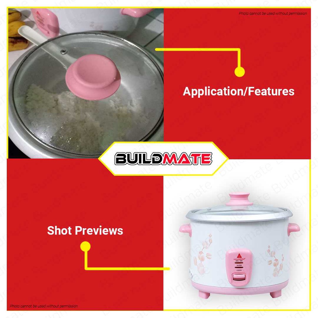 HANABISHI Rice Cooker 1.8L 10 Cups HRC18G BUILDMATE Shopee Philippines