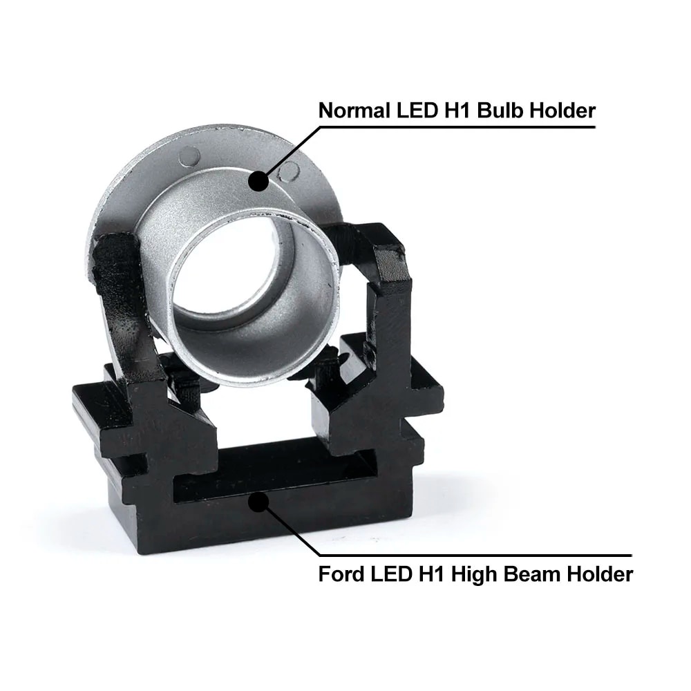 Fog Light Bulb Holder Socket 1445 H1 for Automotive Car Vehicle Plastic Black