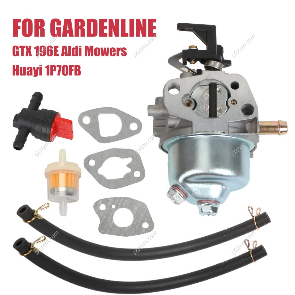 ☜Carburetor & Kit For Gardenline Gardenline GTX 196E Aldi Mowers Huayi