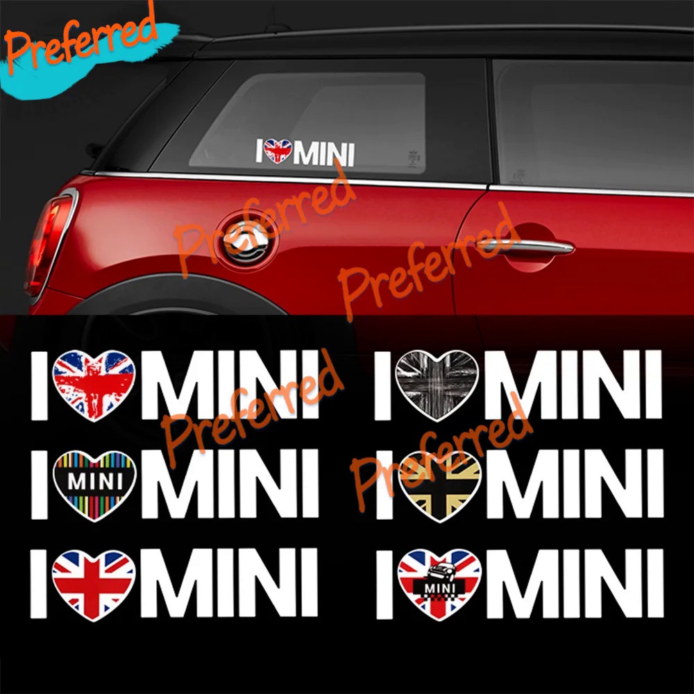 High Quality I LOVE Mini for Mini Cooper Signs Decal Motocross Racing ...
