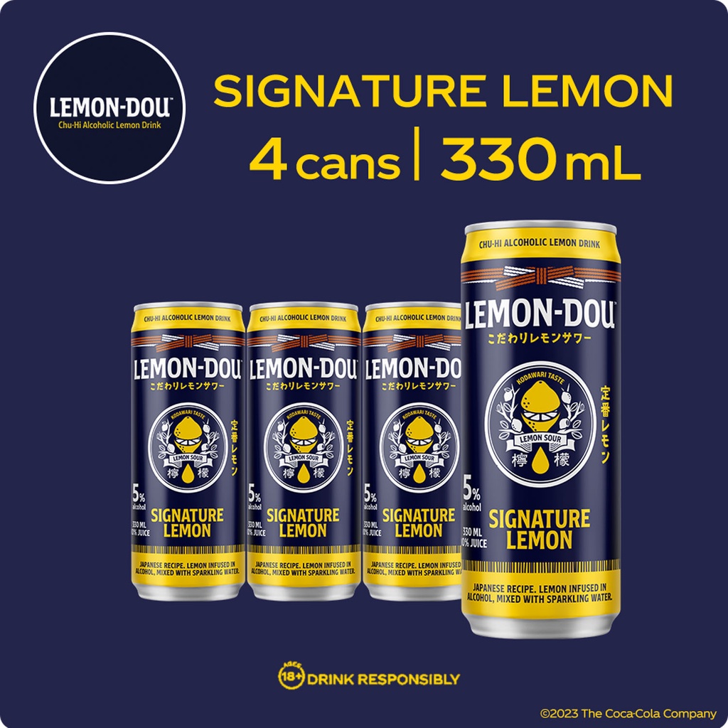 Lemon Dou Signature Lemon 330ml 5 Alcohol Chu Hi Pack Of 4 Shopee