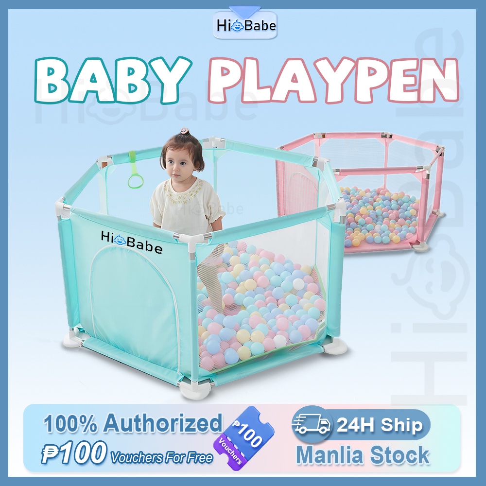 HiBabe Playpen For Baby Big Baby Playpen Stainless Steel Frame With