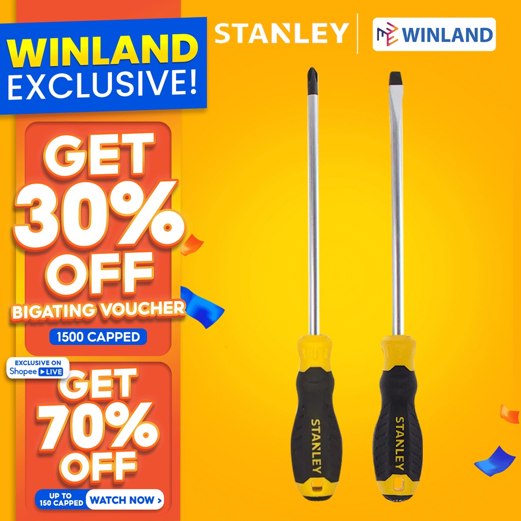 Stanley by Winland 2pcs C/G Screw driver Set Screwdriver STMT66670
