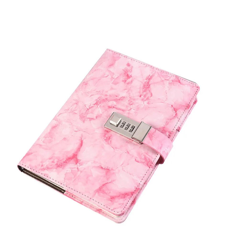 New Password Notebook Marble Texture 100 Sheets Personal Diary with