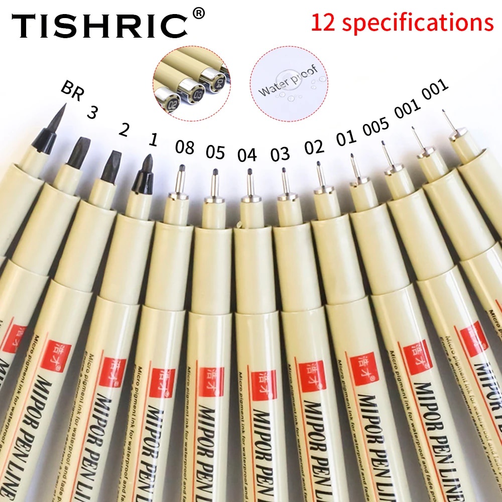 TISHRIC Pigment Liner Micron Pen Set Neelde Drawing Liners Pen Fine