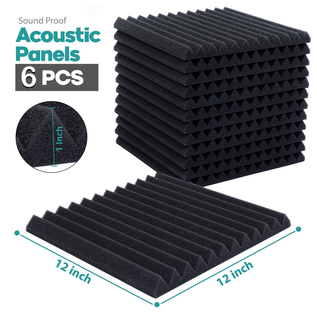 ☆6Pcs Acoustic Foam Panel 1\