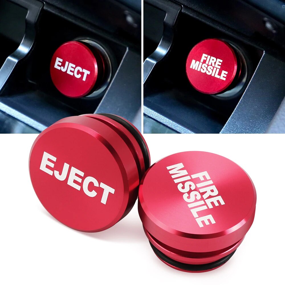 01O Universal Fire Missile Eject Button Car Cigarette Lighter Cover for