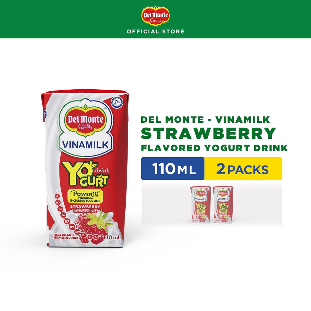 DEL MONTE YOGURT DRINK® VINAMILK Strawberry Drinkable Yogurt with Power