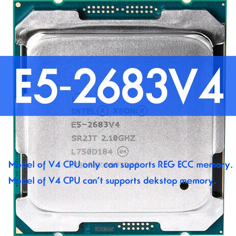 ⓥXeon E5 2683 V4 SR2JT 2.1GHz 16-Cores 40M LGA2011-3 E5 2683V4 ...