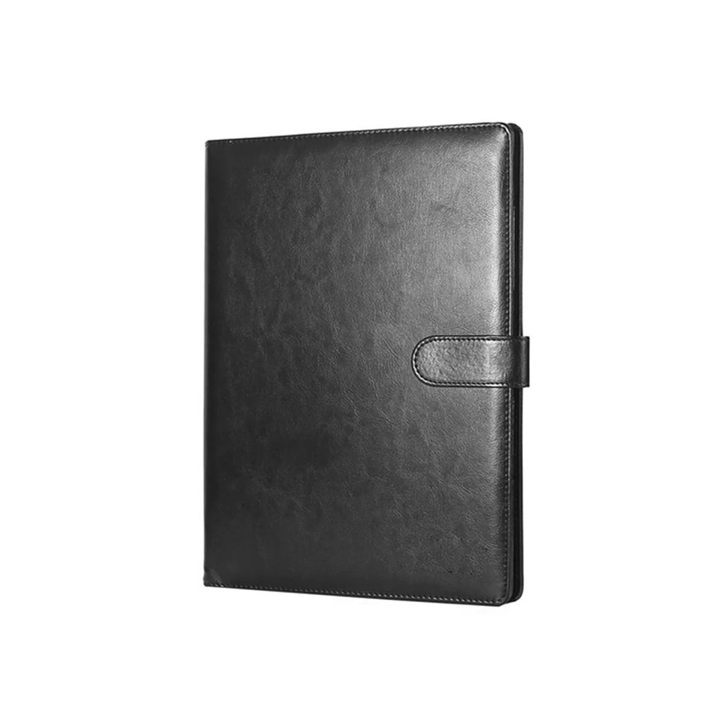 ♦A4 Leather Folder Multifunctional Business Contract Folder with Notes ...