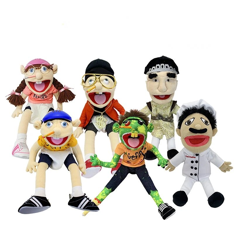Jeffy Hand Puppet Children Hand Puppets Talk Show Party Prop Weird Open
