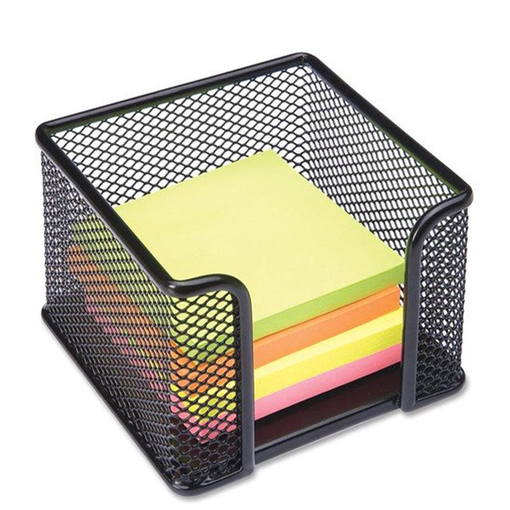 유Black Wire Mesh Memo Holder Home Office Desktop Open Front Iron Square