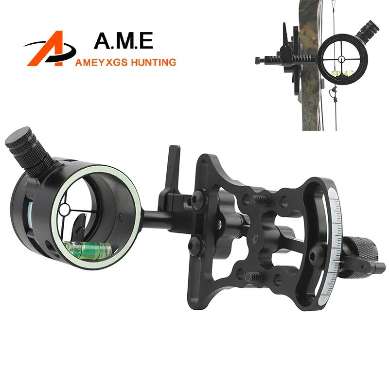 Bow Sight 2 pin Sight Aviation Aluminum Adjustable Pointer