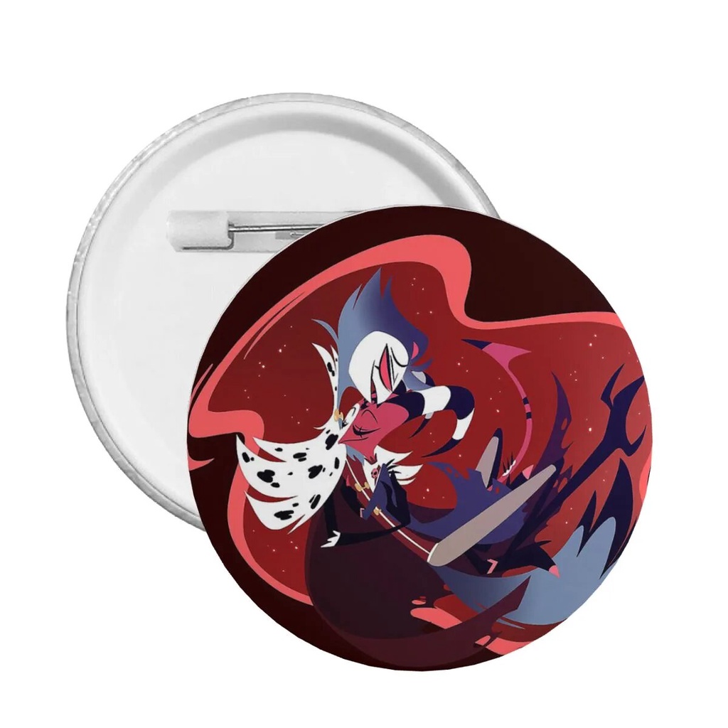 Blitzo X Stolas Portal Helluva Boss Cartoon Soft Button Pin ...