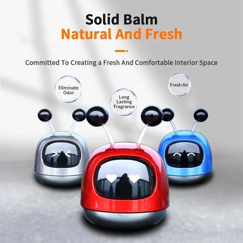 89A NEW Car Air Freshener Cute Robot Car Aromatherapy Car Perfume ...