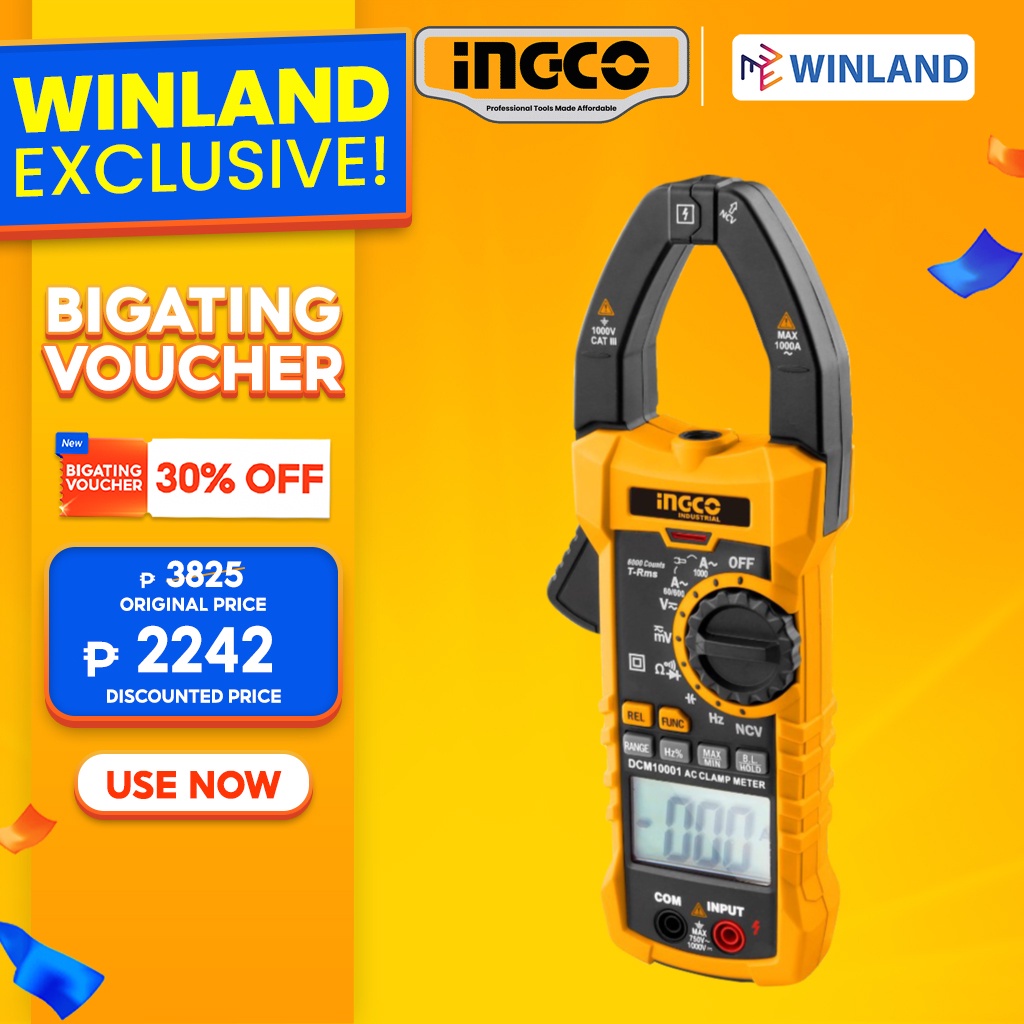 Ingco by Winland Digital Clamp Meter Multi meter DCM10001 INGPT
