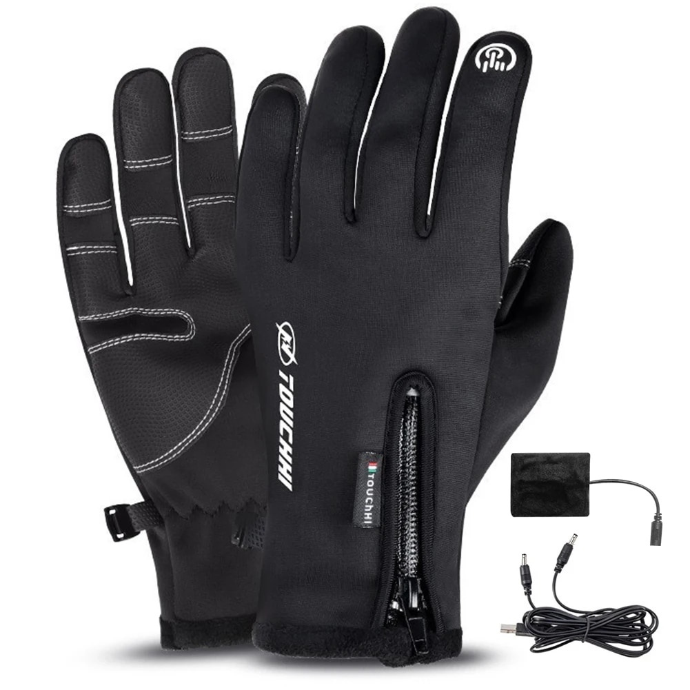 ⓛHeated Gloves USB Rechargeable Battery Powered Electric Heated Hand ...