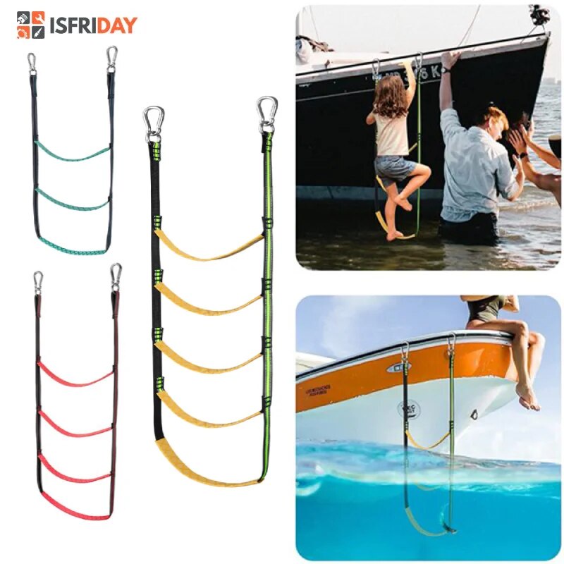 Portable Boat Rope Ladder 3/4/5 Step Folding Hanging Boat Boarding ...