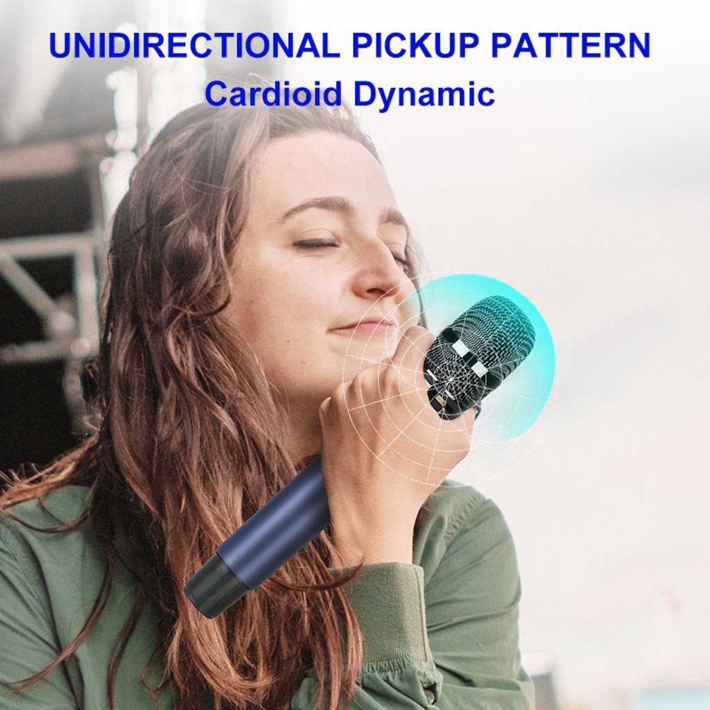 Wireless Good Microphone Rechargeable UHF Dual Karaoke Mic with