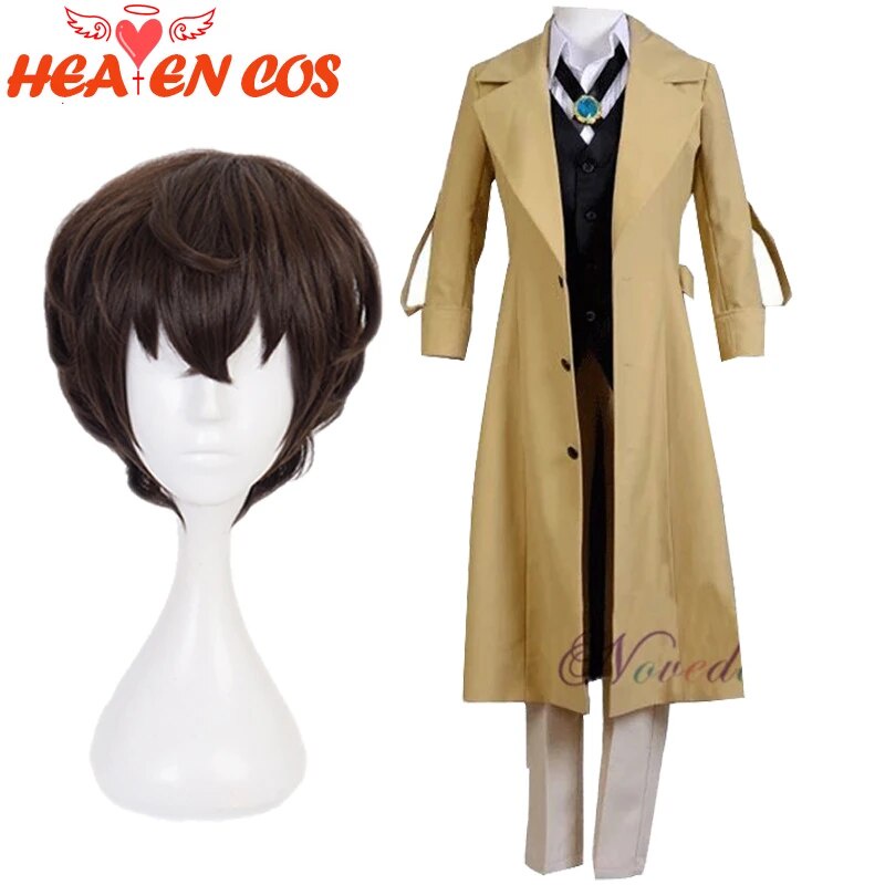 79Y Heavencos Anime Bungo Stray Dogs Dazai Osamu Cosplay Costume Wigs ...