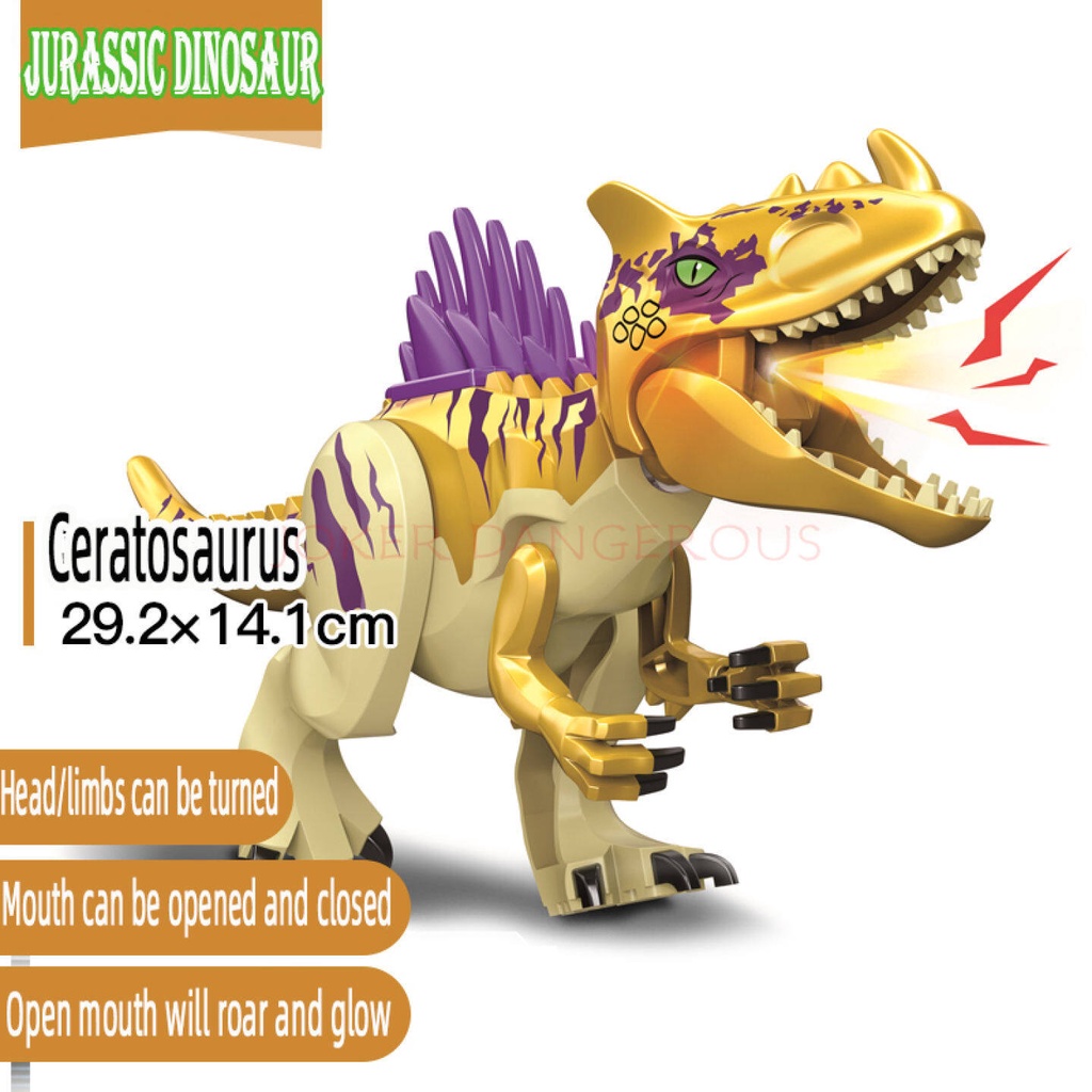 82 models Dinosaur Figurine Minifigures Velociraptor T-Rex Jurassic ...