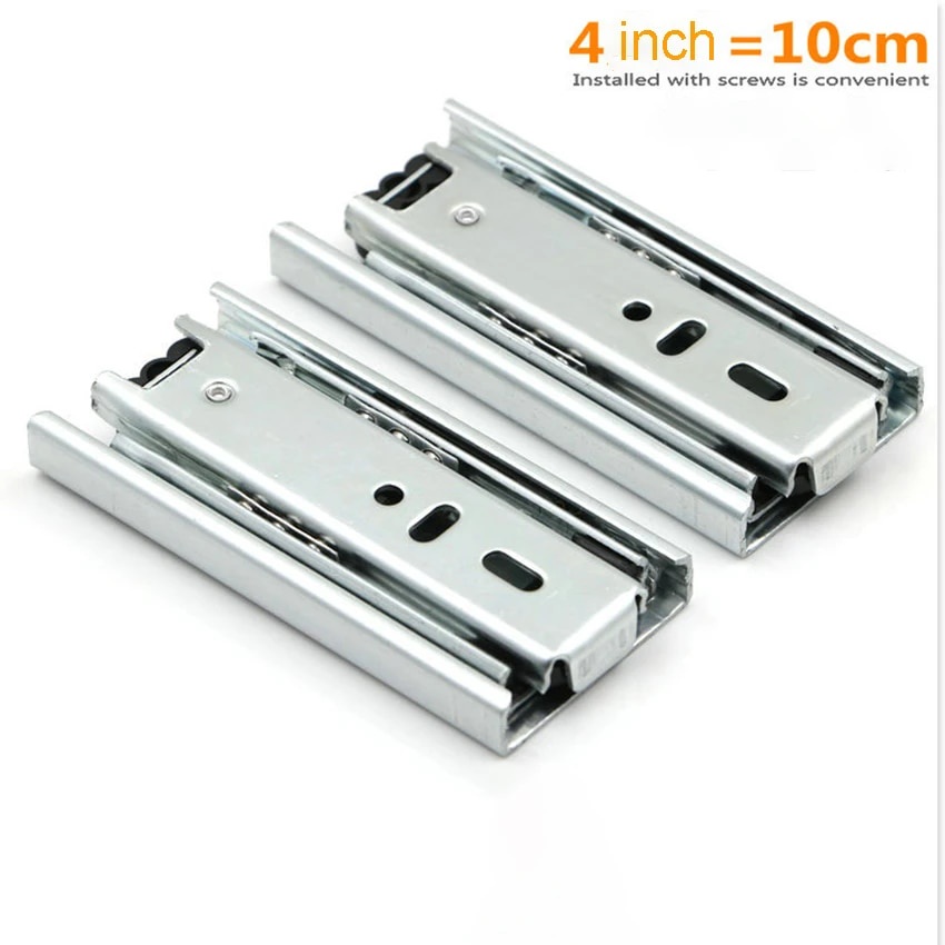 4INCH 6INCH Carbon Steel Drawer Slides Guide Rail Track Wardrobe ...