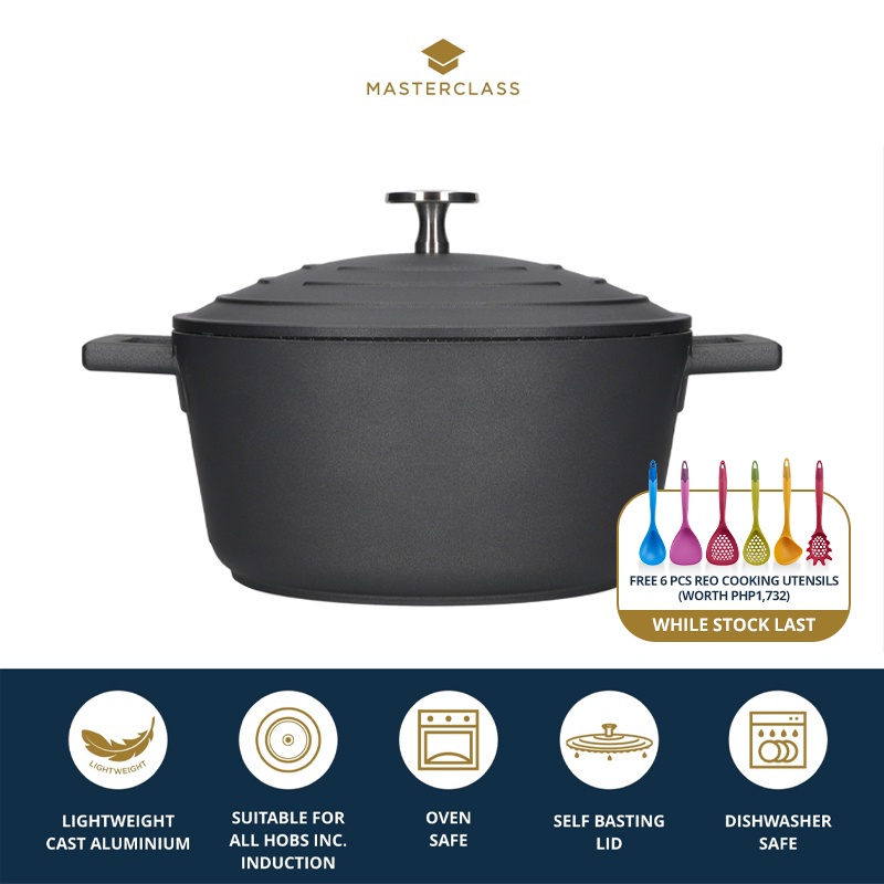 MasterClass Double Layer Non Stick Lightweight Cast Aluminium Casserole