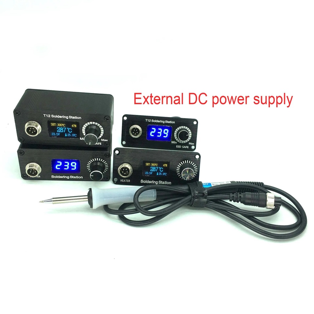 Manico Saldatore DSK T12-D Con Punta T12-K - 75W, Silicone, Ricambio Stazione Saldatura