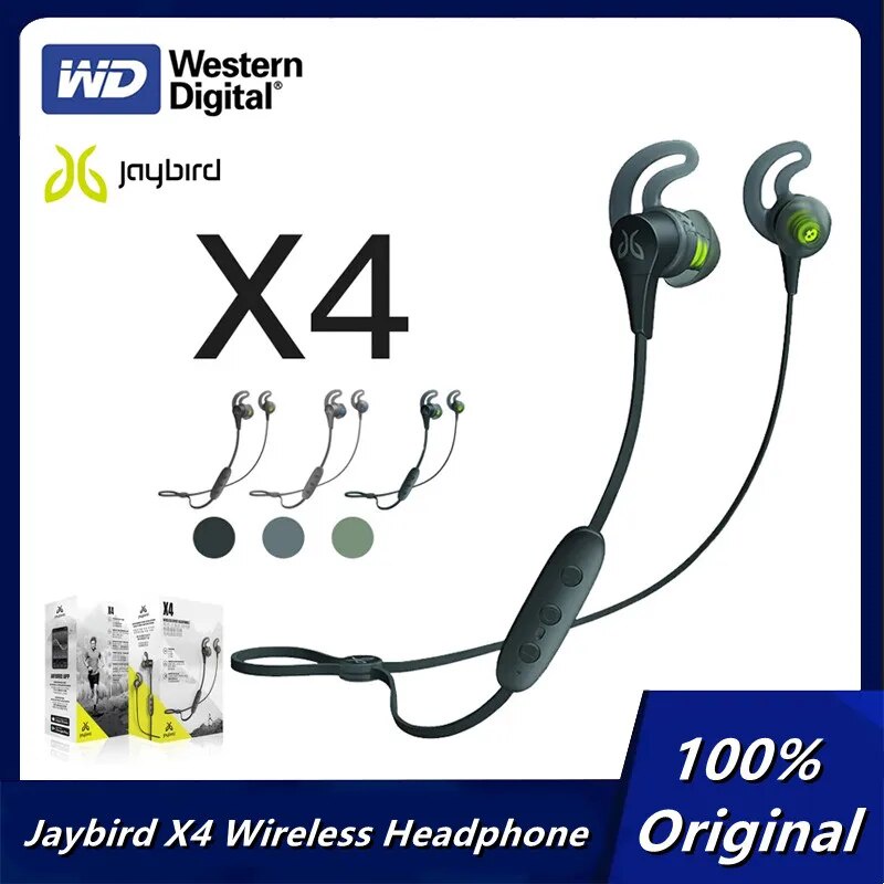 861 Logitech Jaybird X4 Wireless Bluetooth Headphones Sport Earphones