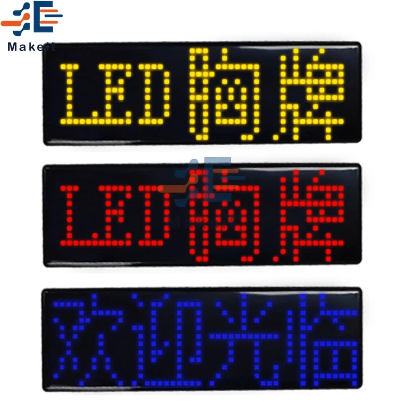 72r Mini Bluetooth LED Digital Display DIY Rechargeable Programmable ...