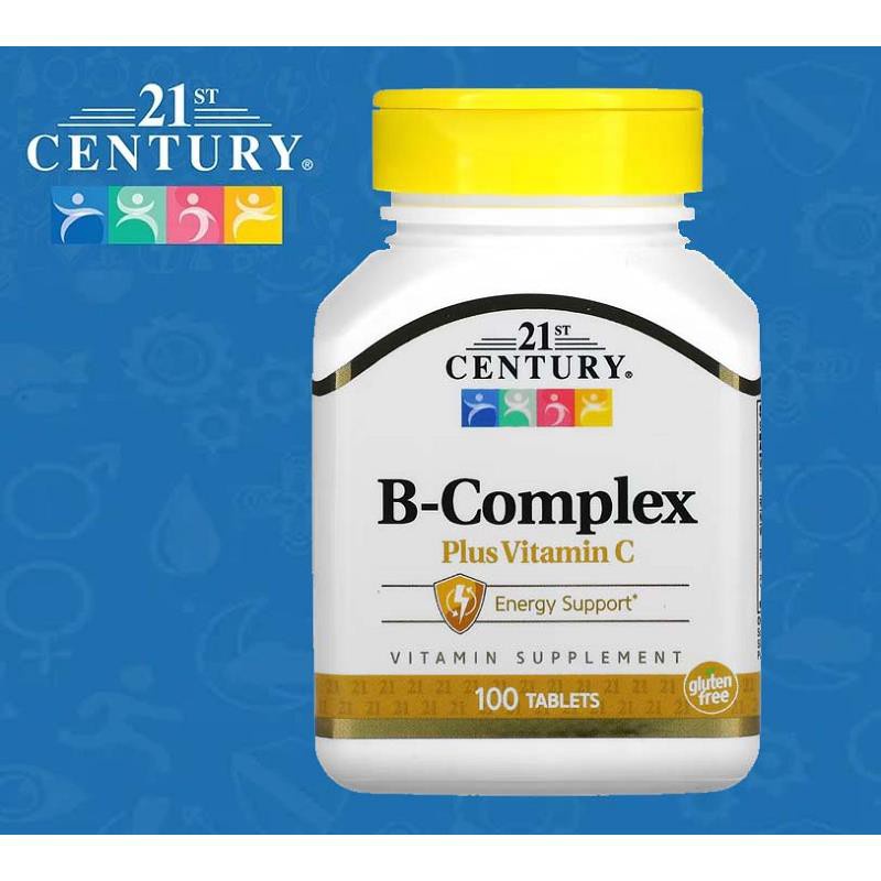 21st Century B Complex Plus Vitamin C Gluten Free 100 Tablets | Shopee ...