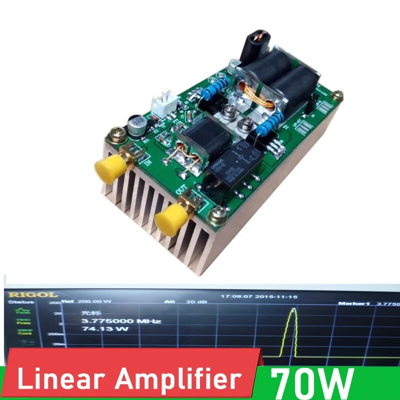 02D 70W SSB linear RF Power Amplifier For YAESU FT817 KX3 AM CW FM Radio ham Shortwave radio