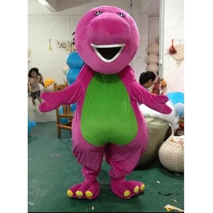 04e Large Barney Mascot Costumes Dinosaur Cosplay Mascots Carnival 