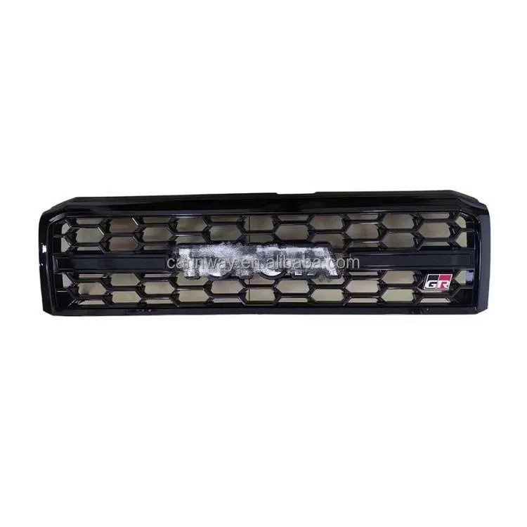 Off road Car Black grille mesh auto radiator grill with lamp Front ...
