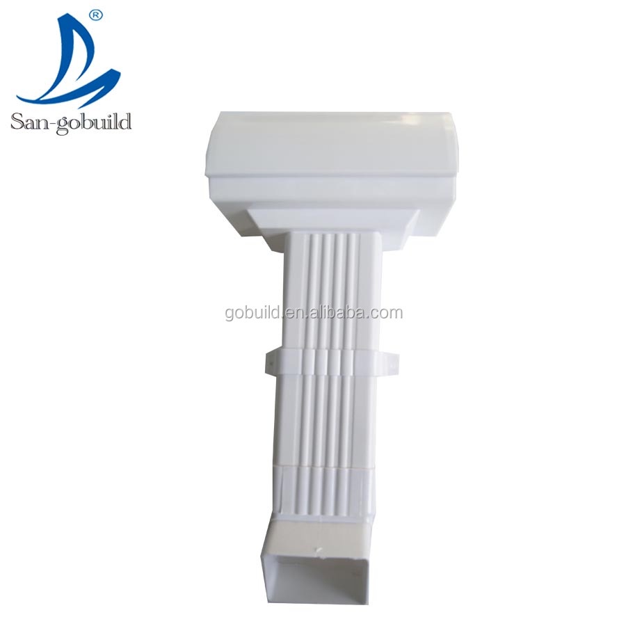 Plastic Rain Gutters Square Tubes PVC Plastic Pipe Price Per Meter Roof