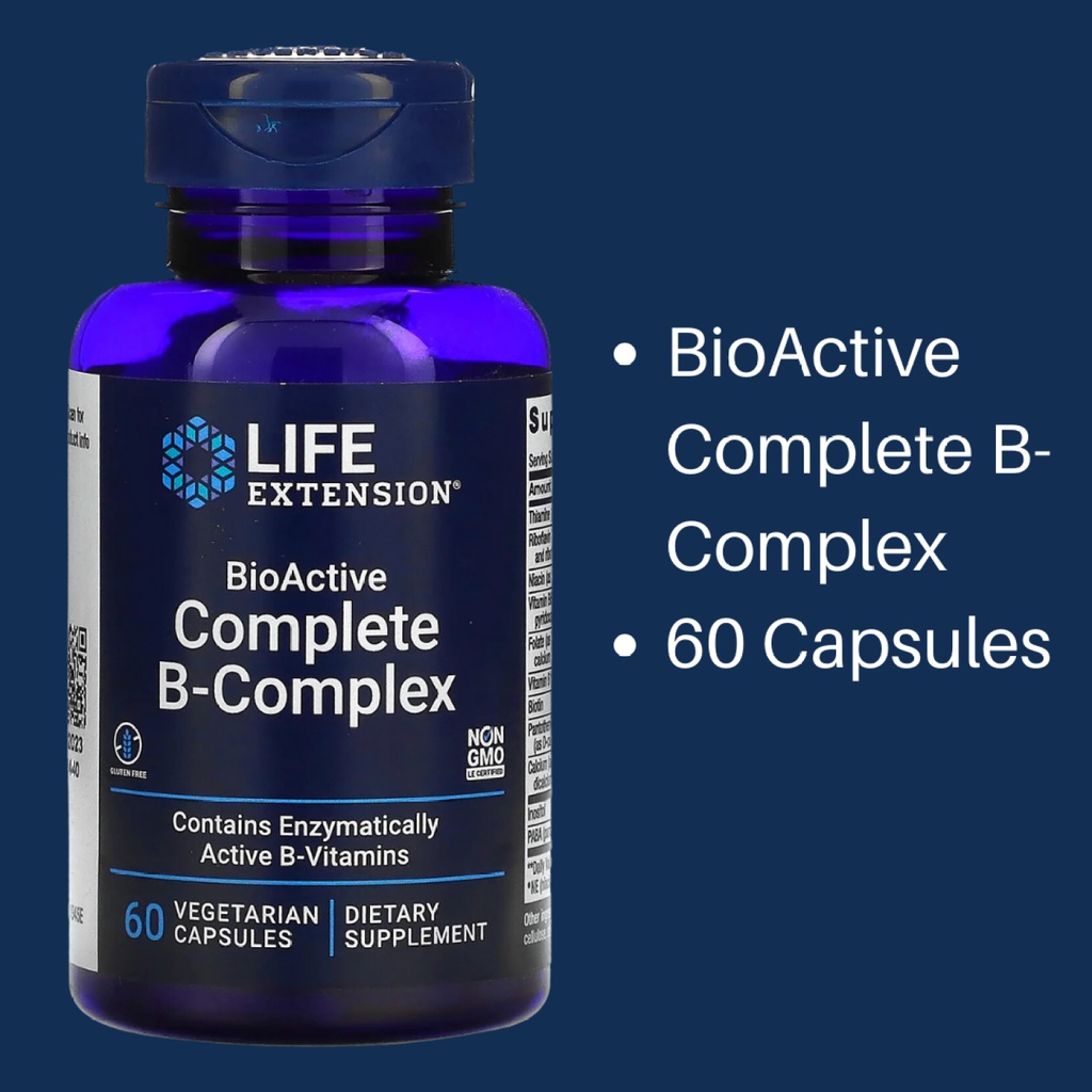 BioActive Complete B-Complex, 60 Vegetarian Capsules