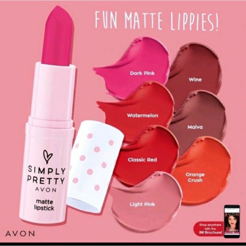 Avon Simply Pretty Matte Lipstick 4g | Shopee Philippines