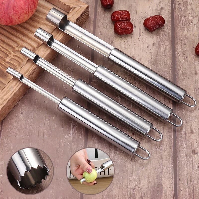 22U 1/4pcs Fruit Corer Stainless Steel Fruit Corer Red Dates Pear Apple