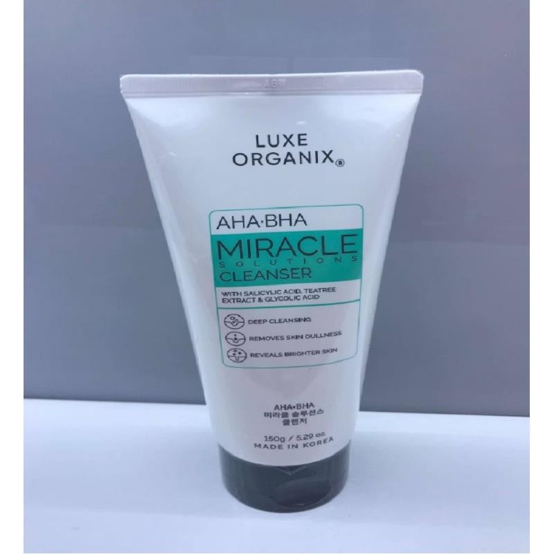 Luxe Organix Miracle Solutions Aha Bha Gel Cleanser 150g Shopee Philippines