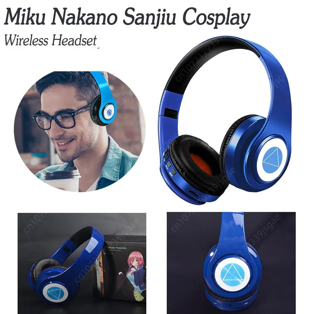 Miku Nakano Sanjiu Cosplay Wireless Bluetooth compatible Headset 5.0 Over ear Stereo Anime Head