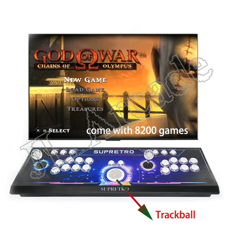 ⋚2023 Pandora Trackball Box 8200 in 1 Game Console 3D WiFi Arcade